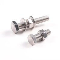 Pernos y Tuercas Hexagonales de Acero Totalmente Roscados, Fijaciones Galvanizadas con Cabeza Hexagonal, Tornillos, Tuercas, Conectores de Perno Partido de Fábrica
