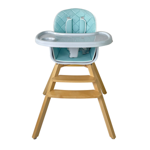 เก้าอี้สูงสำหรับเด็กเก้าอี้สูงทำจากไม้ + เบาะหนัง PU ปรับได้5จุด - Product Image 3