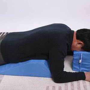Tapis de retournement anti-escarres bleu rectangulaire pour le soin du dos au lit et le soutien massant - Product Image 4