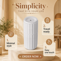 Diffuseur de parfum portable AeroScent en plastique, électrique, rechargeable, sans eau, pour hôtel et usage domestique, batterie USB incluse, boîte cadeau