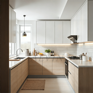 Set <span class=keywords><strong>di</strong></span> Mobili da <span class=keywords><strong>Cucina</strong></span> Modulari Moderni Senza Maniglie RTA con Chiusura Ammortizzata e Hardware Completo per Spazi Domestici Personalizzati - Product Image 1