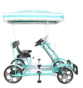 Quadricycle à quatre roues avec auvent pour excursions touristiques, sortie d'usine, vélo Surrey, cyclisme - Product Image 1