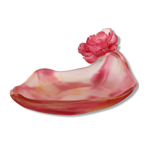 Liuli, cuenco de cristal desencerado de lujo, rosa con flores coloridas estambres de jarrón de cristal, plato de fruta, exhibición de mesa de comedor - Product Image 1