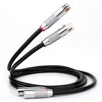 Câble audio équilibré XLR mâle-femelle de qualité supérieure avec placage rhodium, double blindage, haute fidélité, gaine en PVC, cuivre sans oxygène
