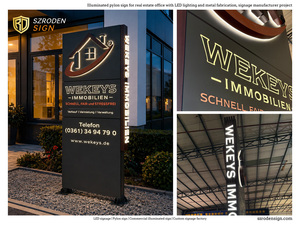 Letrero LED Personalizado para Exteriores, Tipo Tótem o Monumento, para Inmobiliarias, Centros Comerciales, Estacionamientos, Entradas y Señalización - Product Image 1