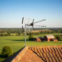 Maßgefertigte Direkt ab Werk Outdoor UHF 470-790MHz Yagi Digital HDTV Antenne Aluminium Kunststoff Freeview 4K Signal 4G/5G Filter