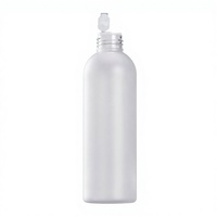 Flacon pulvérisateur de toner en PET transparent givré de luxe de 200 ml avec bouchon noir mat ou blanc mat, flacon pompe vide pour lotion corporelle de luxe