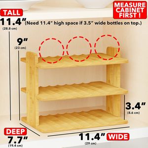 Simple Standing Rectangular 3-tier Movable Easy Assembly Water Bottle Organizer Beverage Cup Holder Pantry <b>Storage</b> Rack - Product Image 3
