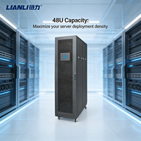 Armoire de serveur LIANLI 48U robuste à refroidissement hybride air-liquide pour centre de données, clusters de calcul GPU haute densité IA