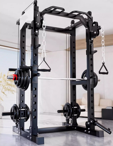 Yüksek Kaliteli Metal Çok Fonksiyonlu Barfiks Çubuğu Power Cage Squat Rack Leg Press Smith Güç Antrenmanı Makinesi - Product Image 3