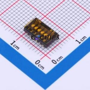 DSHP06TJGER DIP Switch SMD-12P,5.6x9.2mm Switch Single Pole Single Throw 6 1.27mm 25mA - Product Image 1