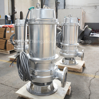Pompe à eaux usées en acier inoxydable, macéreuse, submersible, haute puissance, pour eaux usées industrielles et municipales