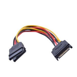 Sata Power <b>Splitter</b> <b>Cable</b> 15p Male To 2x 15p Female 1 To 2 Adapter For Pc Accessories - Product Image 2