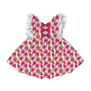 plus size birthday dinner dress Girls Tropical Dress – Hibiscus Amarillo – birds-nbees main image 1