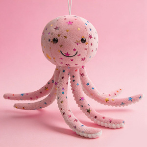 Custom Wholesale Marine Creature Blue <b>Ring</b> Octopus Stuffed Animals & Plush Toys for <b>Kids</b> Gift - Product Image 5