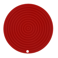 Tapis de dessous de plat en silicone rond polyvalent et antidérapant résistant à la chaleur sans BPA pour les casseroles chaudes Protection de la table à manger de cuisine