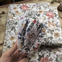 Kertas tisu sekali pakai anti minyak motif bunga terompet vintage grosir ukuran 50x70cm 17gsm langsung dari pabrik, cocok untuk tas hadiah dan pesta