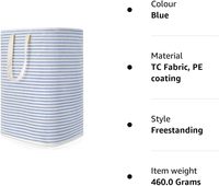 Boîte de rangement en coton de grande capacité Panier à linge avec poignées Panier de rangement pour jouets réutilisable pour enfants