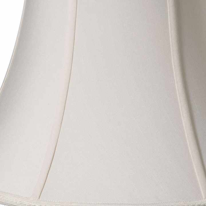 12\" Cream Slanted Oval Shantung PVC Lampshade Modern Chinese Design Style Minimalist Transparent Cone for Home Lighting Covers