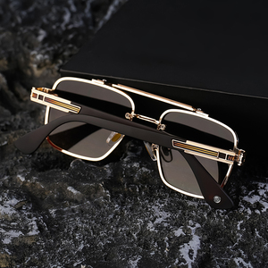 <span class=keywords><strong>Lunettes</strong></span> <span class=keywords><strong>de</strong></span> soleil tendance Partagas, design personnalisé, logo carré en métal, double pont, protection UV400, <span class=keywords><strong>lunettes</strong></span> <span class=keywords><strong>de</strong></span> soleil pour hommes - Product Image 4
