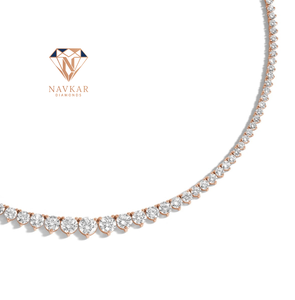 Hot Sale <b>Iced</b> <b>Out</b> Moissanite Tennis <b>Chain</b> Necklace in Sterling Silver for Wedding and Party Wear Available For Sale - Product Image 2