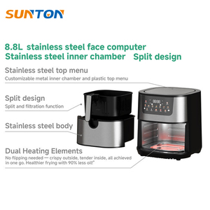 Pièces de friteuse électrique SUNTON en acier inoxydable, multifonctionnelles, personnalisables, avec fenêtre visuelle optionnelle, les plus vendues - Product Image 6