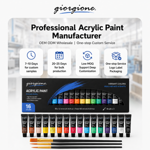 Giorgione Ready to Ship 16 Colors 12ml Acrylic <strong>Paints</strong> Support Customization Wholesale Factory Supply Artist Use Acrylic <strong>Paint</strong> - Product Image 5