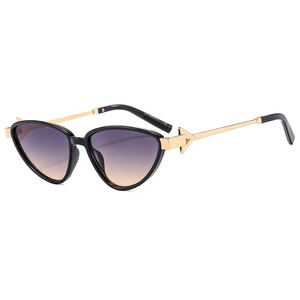 New Arrival Wholesale UV400 Retro Small <b>Frame</b> Designer Sunglasses Women Cat Eye Sunglasses 2023 - Product Image 2