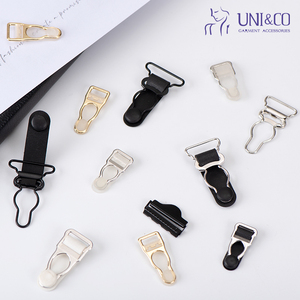 Boucle de jarretière transparente, clip métallique recouvert de nylon, attache de lingerie OEM - Product Image 1