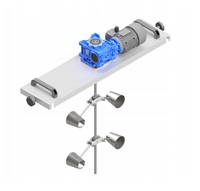 Agitateur électrique industriel pour conteneur IBC avec boîte de vitesses pour réservoir de 1000 L, résistant aux produits chimiques, pour le mélange de liquides