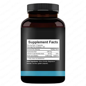 Complément alimentaire à l'acide hyaluronique 240 capsules avec biotine 5000 mcg vitamine C 25 mg 3 en 1 soutien à la peau, à la lubrification des articulations, à la santé des cheveux <span class=keywords><strong>et</strong></span> des yeux - Product Image 2
