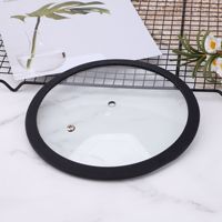 Couvercle de casserole en verre trempé à bord en silicone pour ustensiles de cuisine Tampa De Vidro Temperado