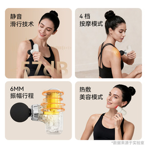 OEMODM Mini Massage Gun 6mm Stroke Silent Heat Therapy For Neck Face Body Massage - Product Image 1