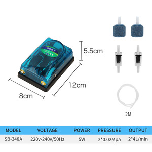 SOBO SB-248A/SB-348A酸素化ポンプ水槽透明サイレントエアポンプ - Product Image 6