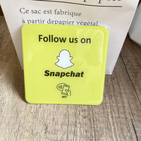 10X10cm Instagram Facebook NFC Epoksi Kart Takip Etmek İçin Dokunun Sosyal Medya Programlanabilir NFC Bağlantısı Mağazalar, Restoranlar ve Kafeler için