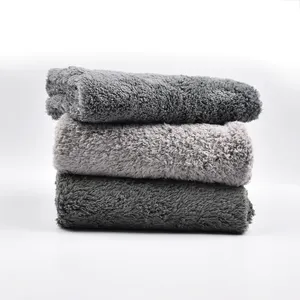 Car Towels Wash 40x40cm High Quality 500gsm Edgeless Coral Fleece Microfiber Car Wash Towel