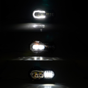 Faro LED negro YongJin 2023 con haz HI/LO y faro DRL para <span class=keywords><strong>BMW</strong></span> R1200GS R <span class=keywords><strong>1200</strong></span> <span class=keywords><strong>GS</strong></span> ADV Adventure <span class=keywords><strong>2011</strong></span> + - Product Image 2