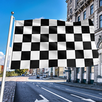 Produit promotionnel 48h livraison rapide 3x5 pieds 100% polyester drapeau à carreaux personnalisé décoratif d'extérieur