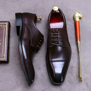 Classic Men's Business Leather Shoes with Thick Soles and Elevated <b>Heels</b> Trendy <b>Red</b>-Soled Men's New Style Shoes - Product Image 6