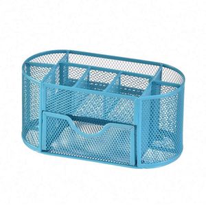 Mesh Desk Organizer Pencil Holder <b>9</b> Compartments with Drawer - Product Image 4