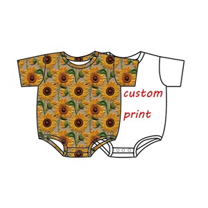 Qingli OEM Không Có Thuế quan Mới Phong Cách Trẻ Em Tùy Chỉnh Hoa In Romper Trẻ Em Ngắn Tay Áo Bong Bóng Tre Romper - Product Image 4