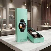 Boîte d'emballage rigide haut de gamme personnalisée pour montres avec insert en mousse - Boîte cadeau de luxe en carton avec couvercle et base pour montres connectées