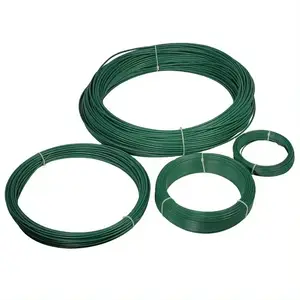 1.65mm PVC coated steel wire steel color coated wire black green red tie wire 25kg per roll