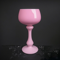 206 Hochbeinige Weinglasförmige Blumenvase aus Fiberglas, Modernes Designer-Modell für Hochzeiten, Fenster, Esstische, Ästhetische Rosen-Blumenkübel
