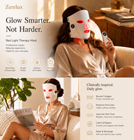 Masque facial sans fil de luminothérapie rouge 850nm 940nm, masque complet LED, appareil de luminothérapie multi-longueurs d'onde