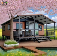 Maison préfabriquée pliable résistante aux ouragans, conteneur préfabriqué extensible de 20 pieds, 40 pieds, maison mobile miniature avec terrasse, 2, 3, 4, 5 chambres