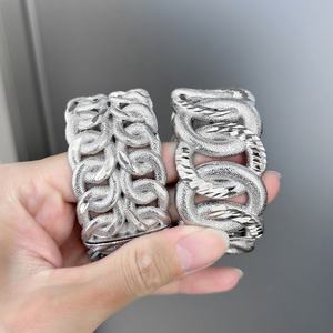 JXX New <b>Charm</b> Jewelry <b>Silver</b> Plated Bangle Brass <b>Charm</b> <b>Bracelet</b> China Factory Wholesale - Product Image 3