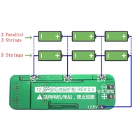 Carte de protection BMS PCB pour batterie Li-ion 3S 20A 18650, module de cellule Lipo 12,6V pour moteur de perceuse 64x20x3,4mm