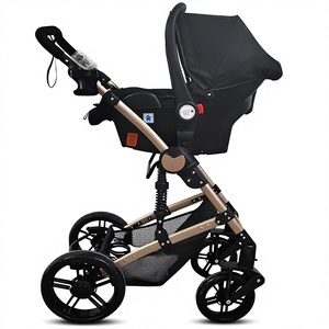 Poussette 3-en-1 pour bébé avec siège auto standard R44, <span class=keywords><strong>suspension</strong></span> robuste et matériau en <span class=keywords><strong>lin</strong></span>, produit durable et confortable 588 3 en 1 - Product Image 3