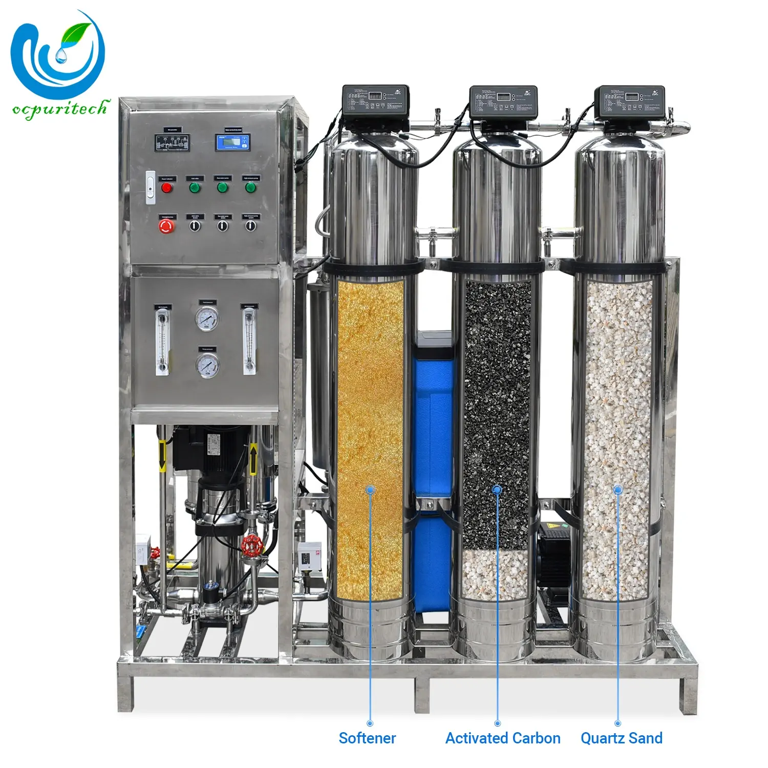 Aomi Pure Drinking Water Reverse Osmosis Purification Treatment Machine Industrial Ro Water System Plant For Tap Ground Water